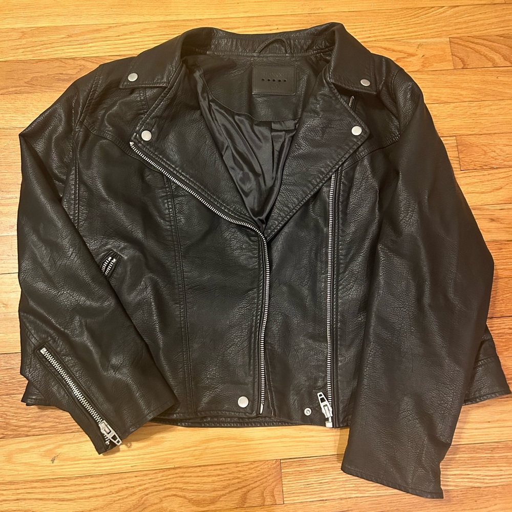 Barely worn 1X BlankNYC Black Faux Leather Moto Jacket
